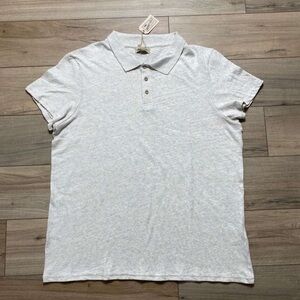 Benny Gold Mens Knit Short Sleeve Polo Top Size 2XL Cream/Gray‎
